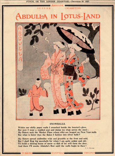 Abdullas nella Terra dei Loti - Palle di neve, 1927 da Unbekannt