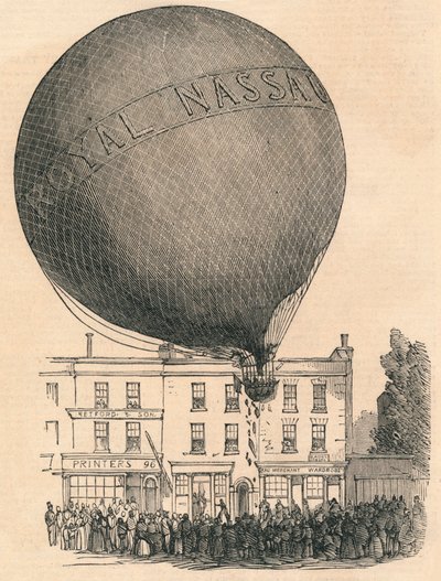 Incidente al pallone Nassau in London-Road, mercoledì, 1849 da Unbekannt