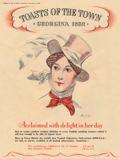 Acclamata con gioia nel suo giorno, Toasts of the Town - Georgina 1832, 1940 da Unbekannt