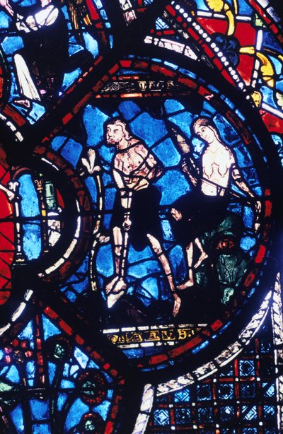 Adamo ed Eva, vetrata, Cattedrale di Chartres, Francia, 1205-1215 da Unbekannt