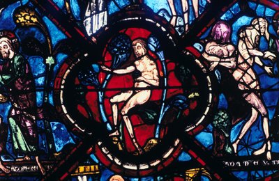 Adamo in Eden, vetrata, Cattedrale di Chartres, Francia, 1205-1215 da Unbekannt