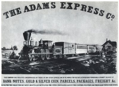 Annuncio della Adams Express Company, c1860s da Unbekannt