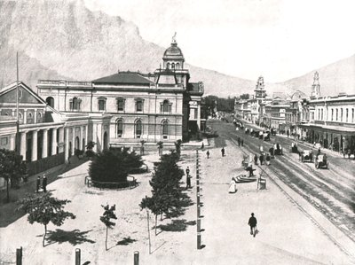 Adderley Street, con il Commercial Exchange e la Standard Bank, Città del Capo, Sudafrica, 1895 da Unbekannt