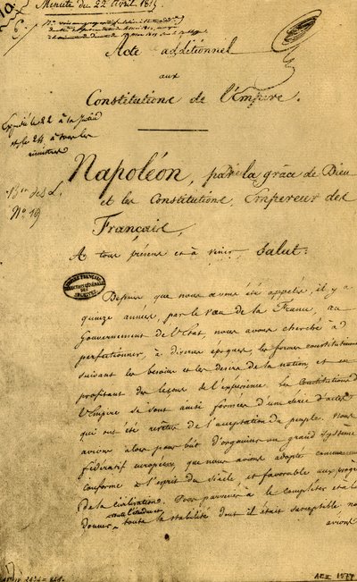 Atto aggiuntivo alle costituzioni dell