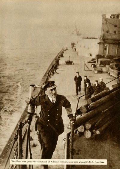 Ammiraglio Jellicoe a bordo della HMS Iron Duke, 1914, 1935 da Unbekannt