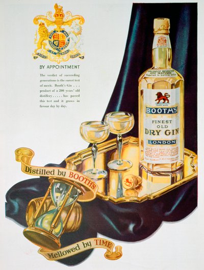 Pubblicità per il gin Booths da Unbekannt
