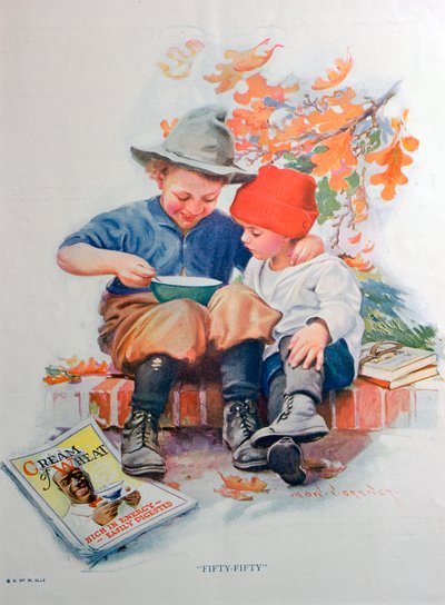 Pubblicità per Cream of Wheat, cereale caldo americano per la colazione, 1923 da Unbekannt