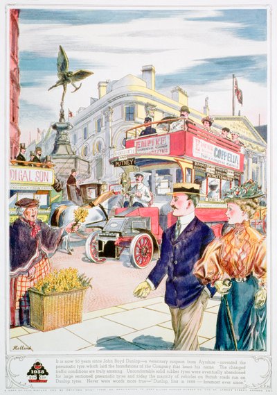 Pubblicità per pneumatici Dunlop, 1938 da Unbekannt