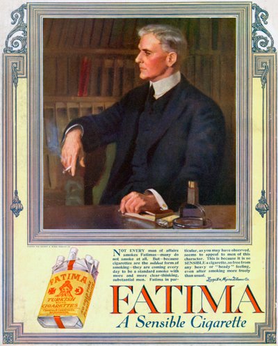 Pubblicità per le sigarette Fatima, 1916 da Unbekannt