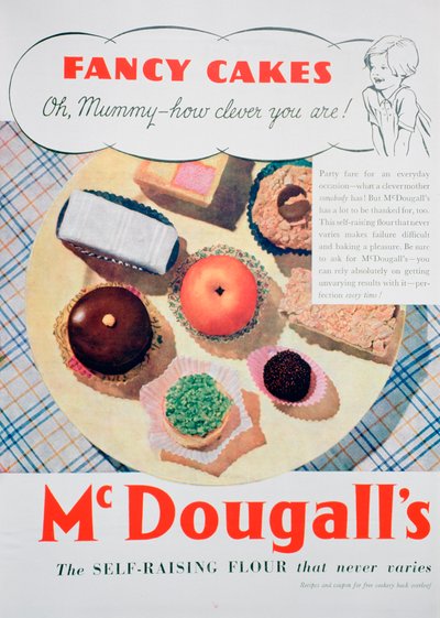 Pubblicità per la farina McDougalls, 1935 da Unbekannt
