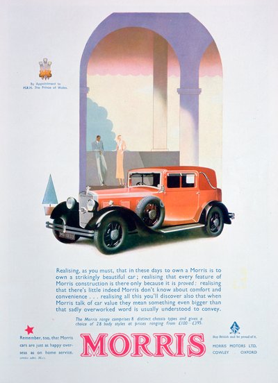 Pubblicità per auto Morris, 1932 da Unbekannt