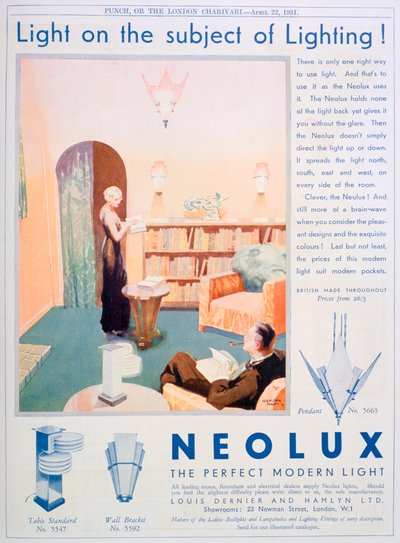Pubblicità per lampade Neolux da Unbekannt