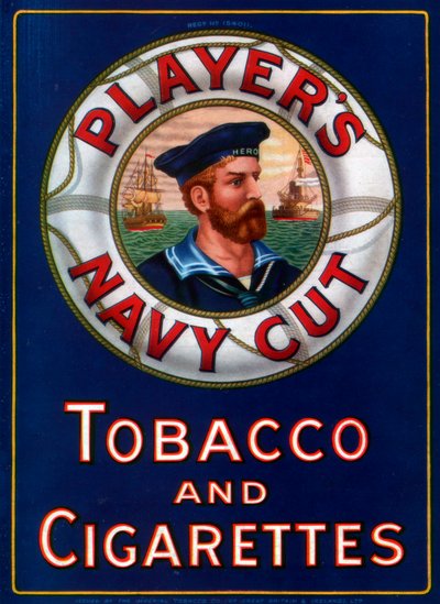 Pubblicità per il tabacco e le sigarette Players Navy Cut, 1923 da Unbekannt