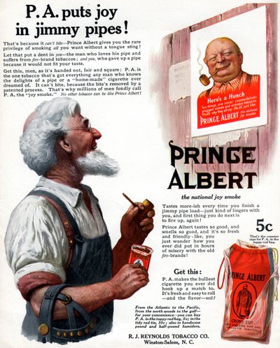Pubblicità per il tabacco da pipa Prince Albert da Unbekannt