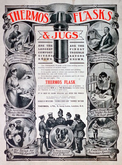 Pubblicità per thermos e brocche, 1910 da Unbekannt
