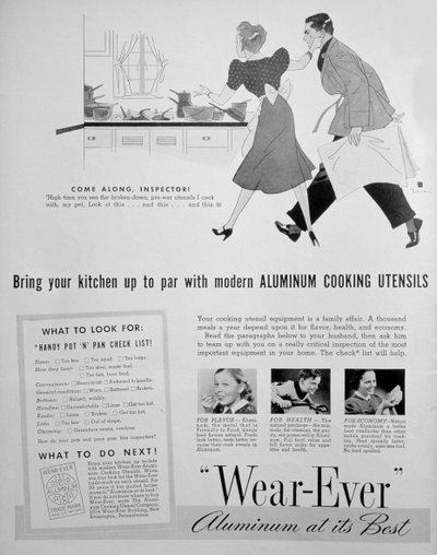 Pubblicità per utensili da cucina in alluminio Wear-Ever, 1939 da Unbekannt