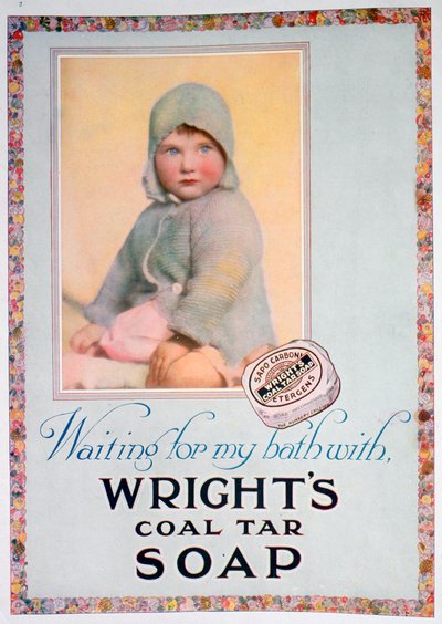 Pubblicità per il sapone al catrame di carbone Wrights, 1924 da Unbekannt