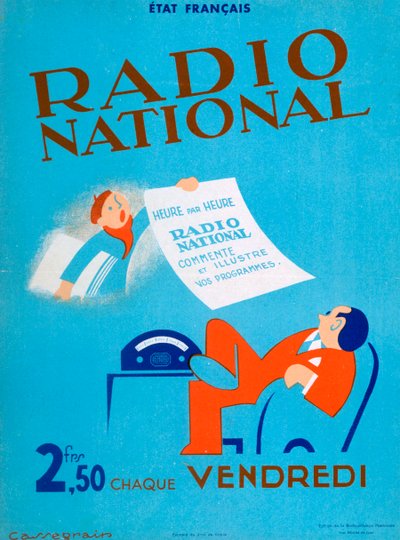 Pubblicità per la Radio Nazionale Francese, 20th century da Unbekannt