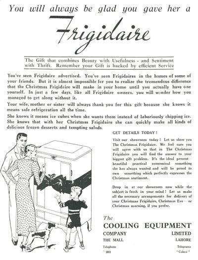 Pubblicità per frigoriferi Frigidaire, 1936 da Unbekannt