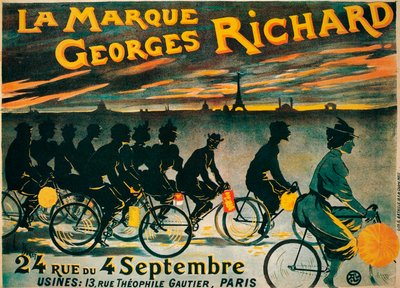 Pubblicità per biciclette Georges Richard, c. 1900 da Unbekannt