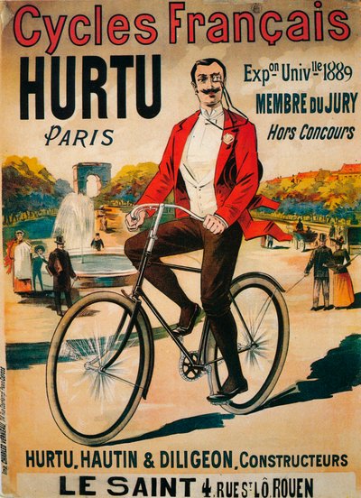 Pubblicità per biciclette Hurtu, c1900 da Unbekannt