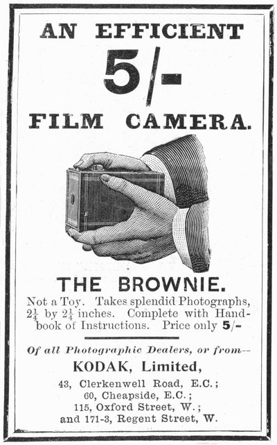 Pubblicità per le fotocamere Kodak Brownie da Unbekannt