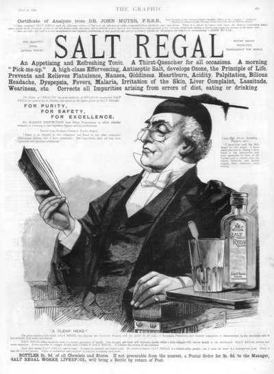 Pubblicità per il tonico Salt Regal, 1890 da Unbekannt