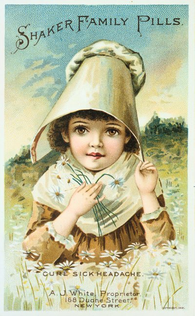 Pubblicità per le Pillole della Famiglia Shaker, 1891 da Unbekannt