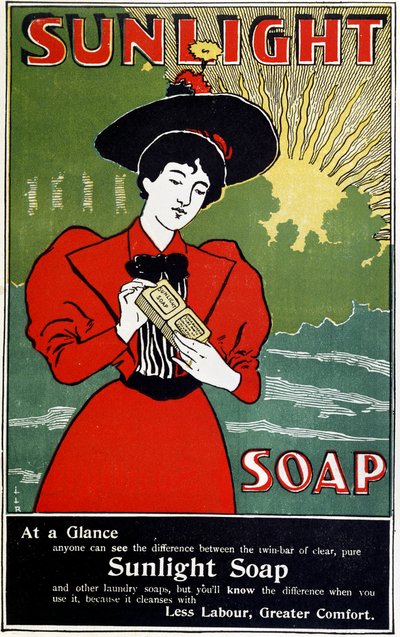 Pubblicità per il sapone domestico Sunlight, c1890 da Unbekannt