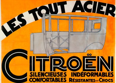 Pubblicità per auto Citroen in acciaio, c1924 da Unbekannt