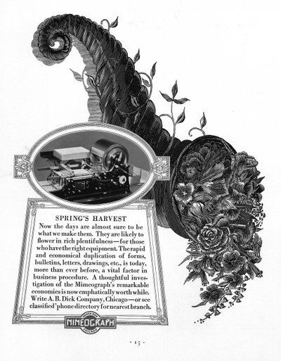 Pubblicità per il mimeografo Edison, 1900-1910 da Unbekannt