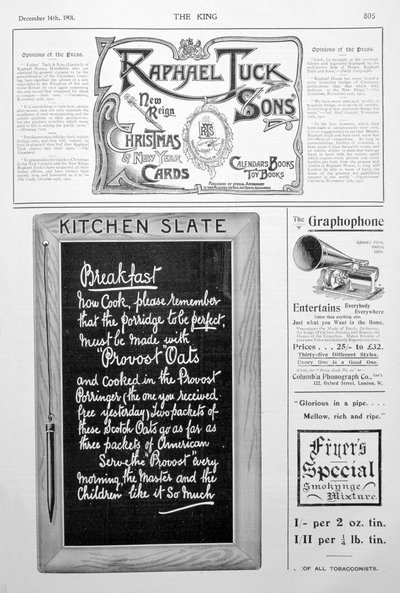Pagina pubblicitaria dalla rivista King, 14 dicembre 1901 da Unbekannt