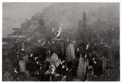 Vista aerea di Manhattan, New York City, USA, da un dirigibile, 1928 1933 da Unbekannt
