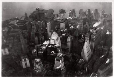 Veduta aerea di Manhattan, New York City, USA, da un dirigibile, 1928-1933 da Unbekannt