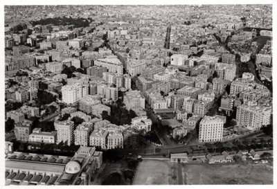 Veduta aerea del Nuovo Cairo, Egitto, da un dirigibile, 1931-1933 da Unbekannt