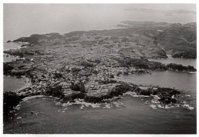 Vista aerea di Oginohama, Giappone, da un dirigibile, 1929 1933 da Unbekannt
