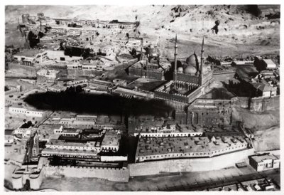 Vista aerea della Moschea di Muhammad Ali Pasha, Il Cairo, Egitto, da un dirigibile, 1931 1933 da Unbekannt