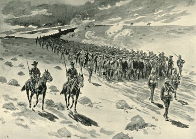Dopo Paardeberg: prigionieri boeri in marcia, 1901 da Unbekannt
