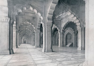 Agra. Interno della Moti Musjid. Moschea della Perla, c. 1910 da Unbekannt