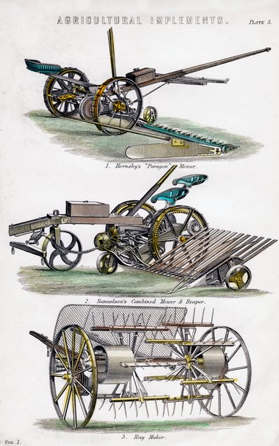 Attrezzi agricoli, XIX secolo da Unbekannt