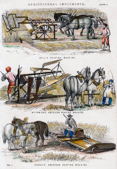 Attrezzi agricoli, XIX secolo da Unbekannt