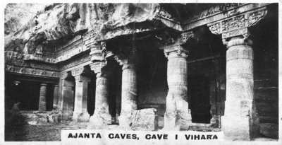 Grotte di Ajanta, Vihara, Maharashtra, India, c1925 da Unbekannt