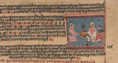 Akrura informa Nanda e Yashoda: Pagina da un Bhagavata Purana disperso da Unbekannt