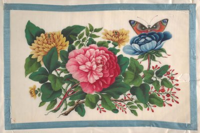 Album contenente dodici dipinti di fiori, XIX secolo da Unbekannt