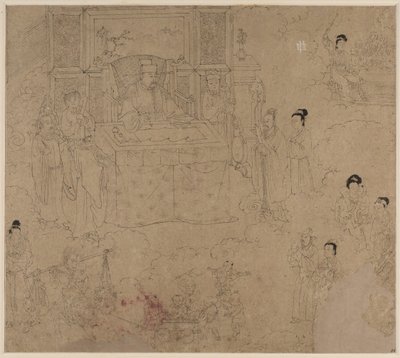 Album di temi taoisti e buddisti: Re degli Inferi: Foglia 28, 1200s da Unbekannt