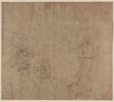 Album di temi taoisti e buddisti: Processione di divinità taoiste: Foglia 18, 1200s da Unbekannt