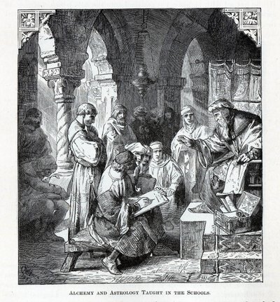 Alchimia e astrologia insegnate nelle scuole, 1882 da Unbekannt