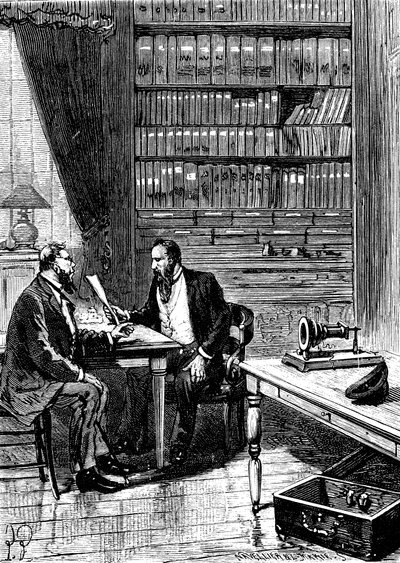 Alexander Graham Bell 1847-1922, inventore americano di origine scozzese, 1876 da Unbekannt
