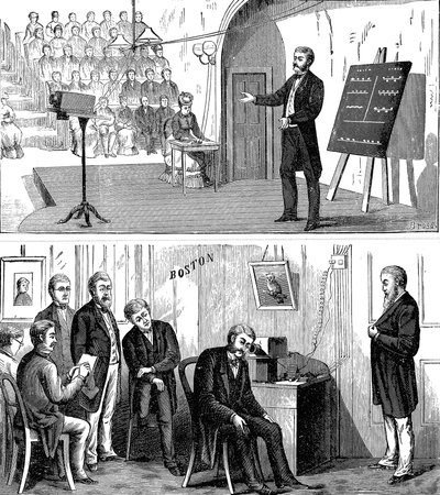 Alexander Graham Bell 1847-1922, inventore americano di origine scozzese, 1877, 1890 da Unbekannt
