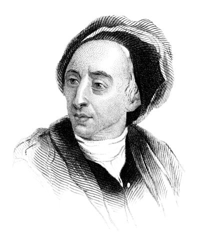 Alexander Pope, poeta inglese del primo Settecento da Unbekannt